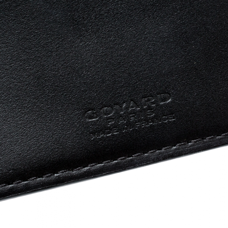 Pre Owned Goyard Brown/White Coated Canvas Victoire Bifold Wallet