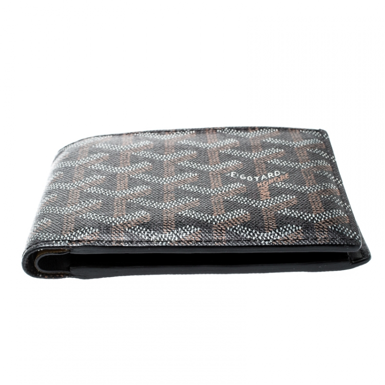 Pre Owned Goyard Brown/White Coated Canvas Victoire Bifold Wallet