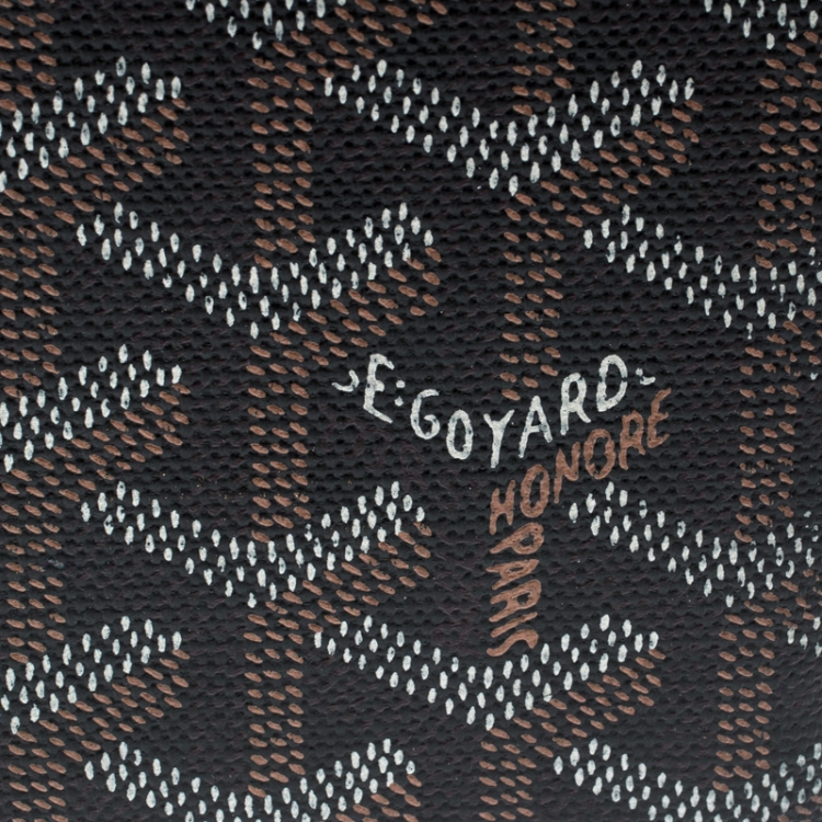 Pre Owned Goyard Brown/White Coated Canvas Victoire Bifold Wallet