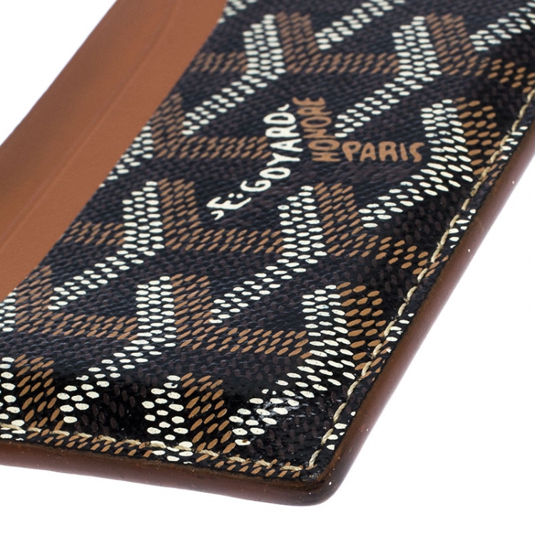 Pre Owned Goyard Brown Goyardine Coated Canvas Saint Sulpice Card Holder