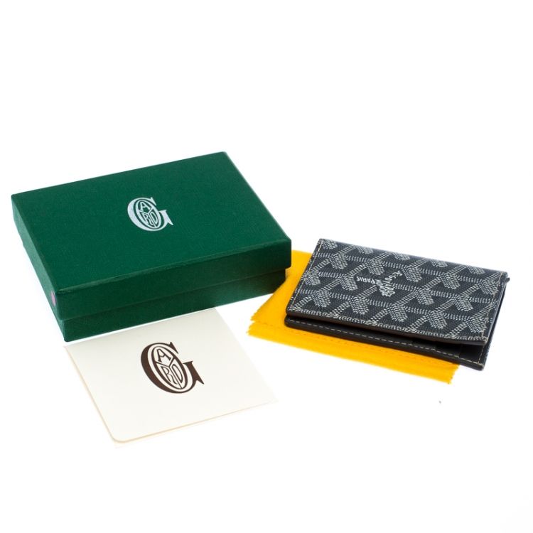Pre Owned Goyard Grey Goyardine Coated Canvas St. Marc Bifold Card Holder