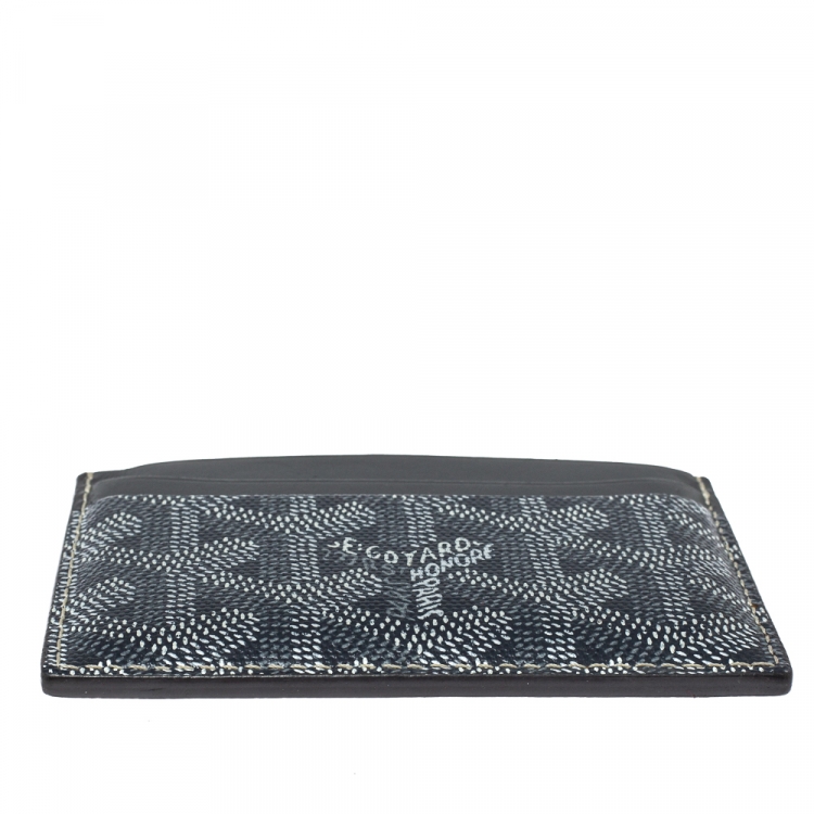 Pre Owned Goyard Grey Goyardine Coated Canvas Saint Sulpice Card Holder