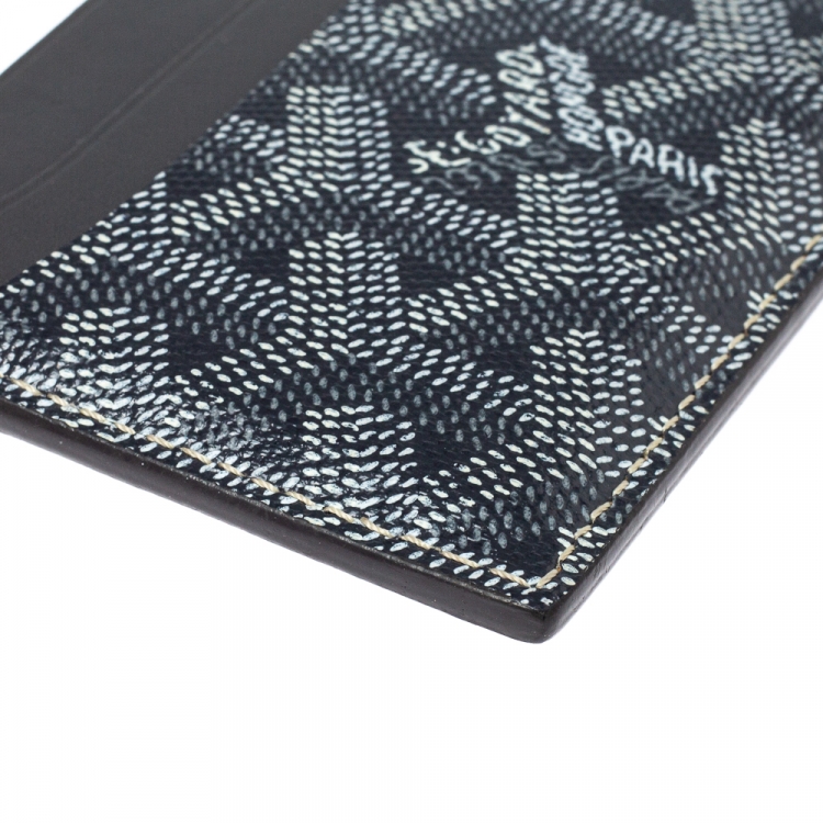 Pre Owned Goyard Grey Goyardine Coated Canvas Saint Sulpice Card Holder