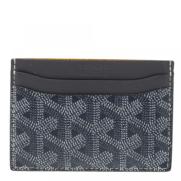 Pre Owned Goyard Grey Goyardine Coated Canvas Saint Sulpice Card Holder