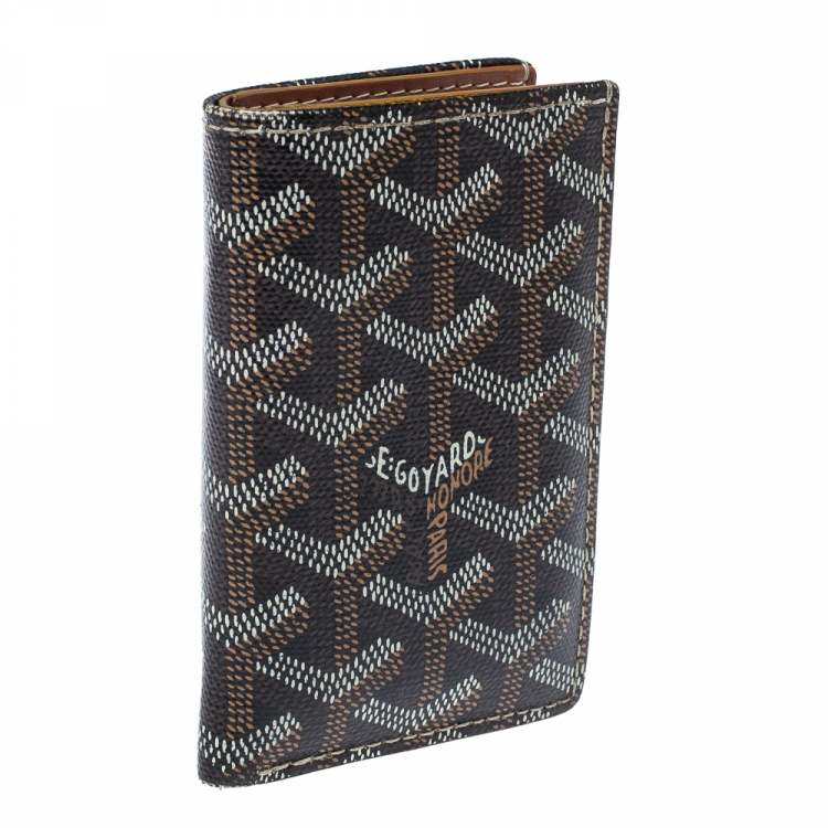 Pre Owned Goyard Brown Goyardine Coated Canvas St. Marc Bifold Card Holder