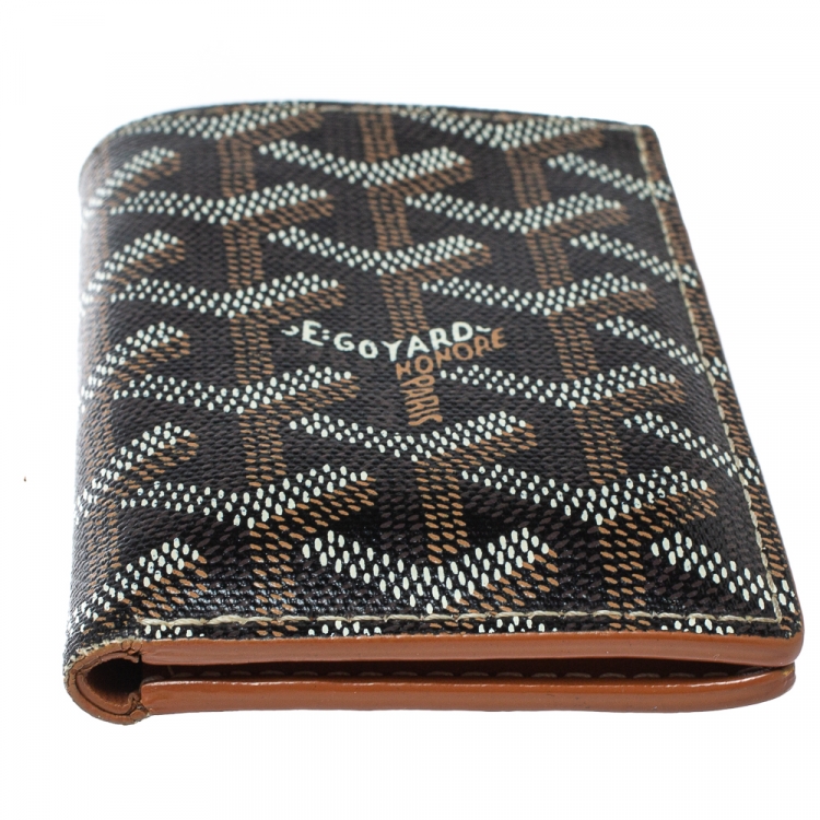 Pre Owned Goyard Brown Goyardine Coated Canvas St. Marc Bifold Card Holder