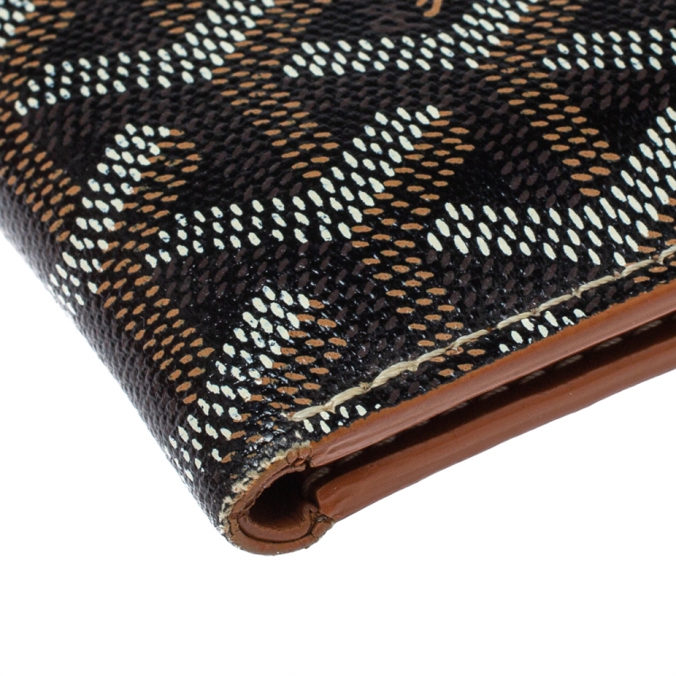 Pre Owned Goyard Brown Goyardine Coated Canvas St. Marc Bifold Card Holder