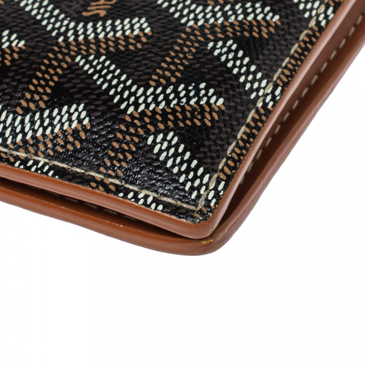 Pre Owned Goyard Brown Goyardine Coated Canvas St. Marc Bifold Card Holder