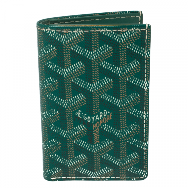 Goyard Green Goyardine Coated Canvas Saint Pierre Bifold Card Holder Goyard  | The Luxury Closet