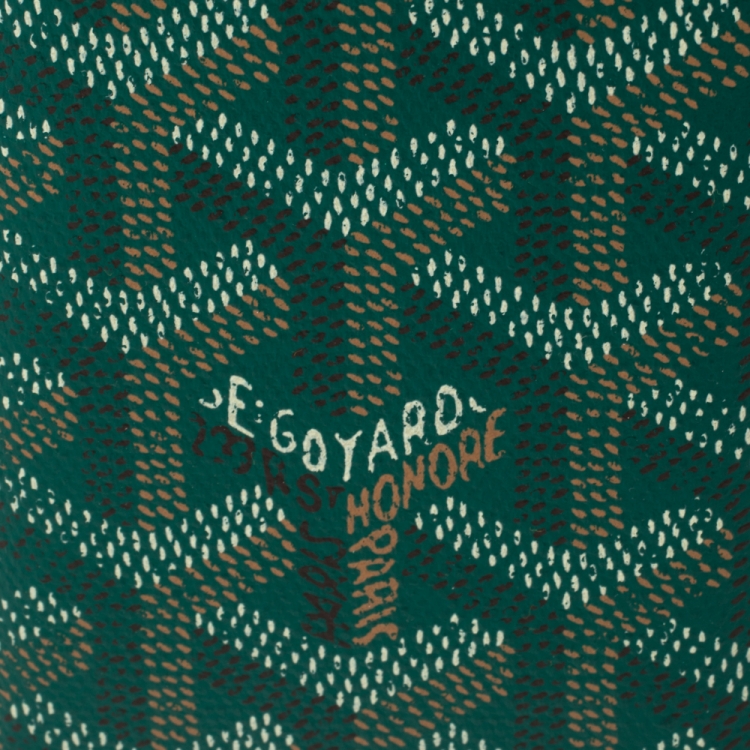 Pre Owned Goyard Green Goyardine Coated Canvas Saint Pierre Bifold Card Holder
