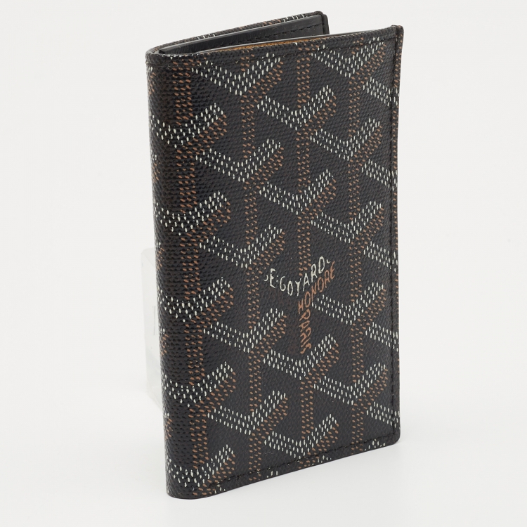 Pre Owned Goyard Brown Goyardine Coated Canvas Saint Pierre Bifold Card Holder