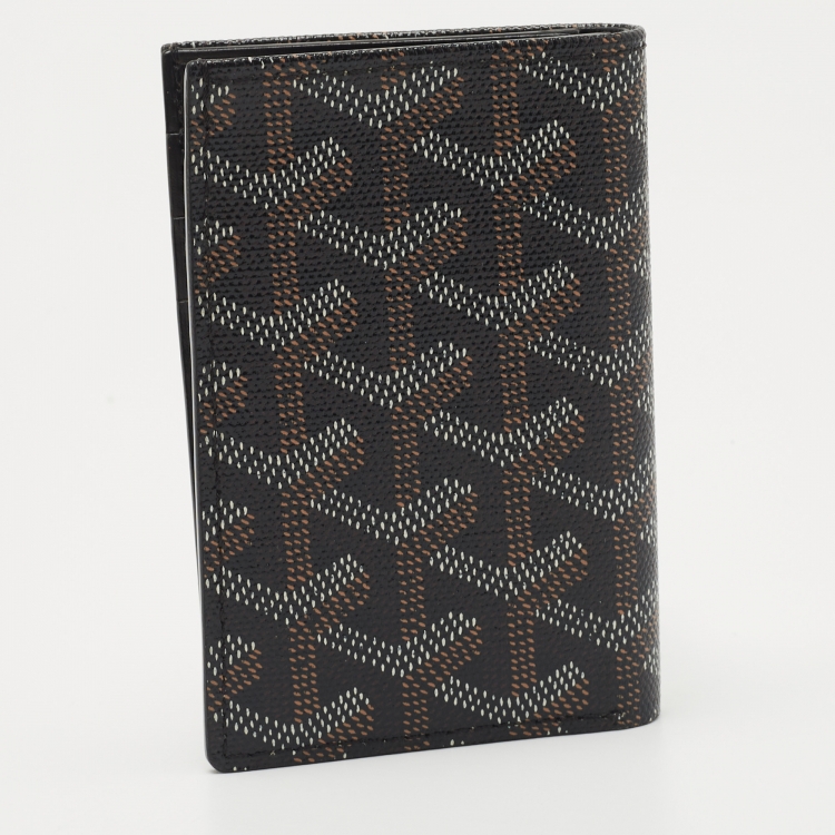 Pre Owned Goyard Brown Goyardine Coated Canvas Saint Pierre Bifold Card Holder