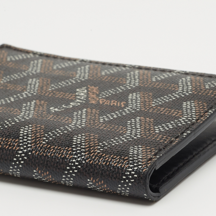 Pre Owned Goyard Brown Goyardine Coated Canvas Saint Pierre Bifold Card Holder