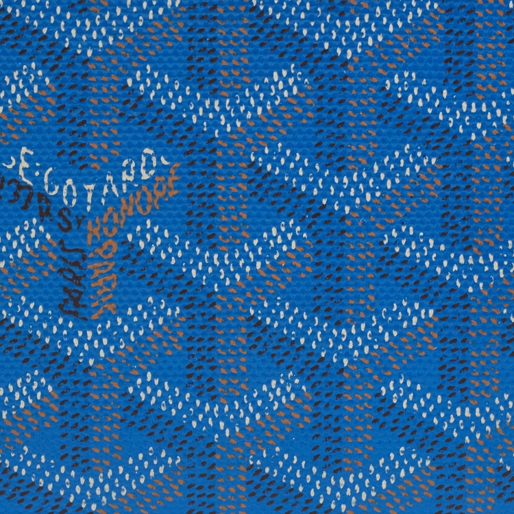 Pre Owned Goyard Blue Goyardine Coated Canvas Victoire Bifold Wallet