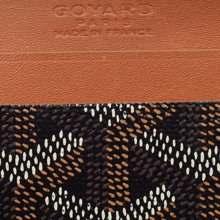 Pre Owned Goyard Brown Goyardine Coated Canvas Saint Sulpice Card Holder