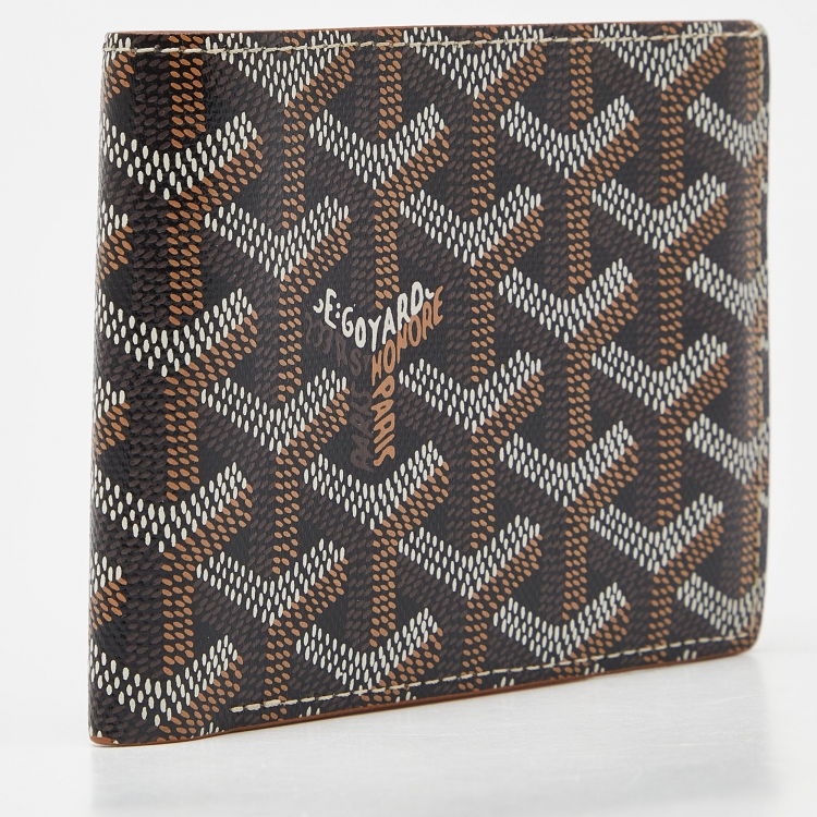 Pre Owned Goyard Brown Goyardine Coated Canvas Victoire Bifold Wallet