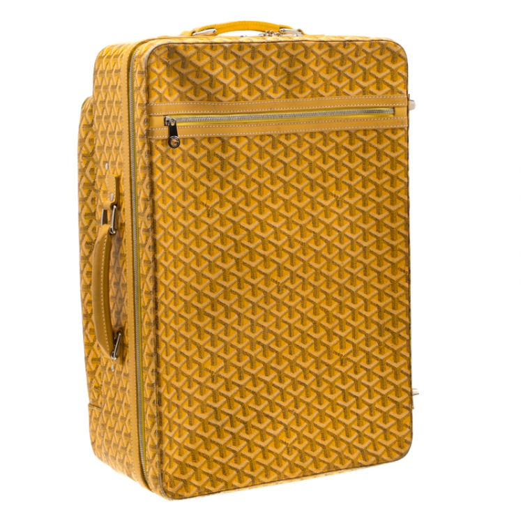 Pre Owned Goyard Mustard Coated Canvas PM Trolley 