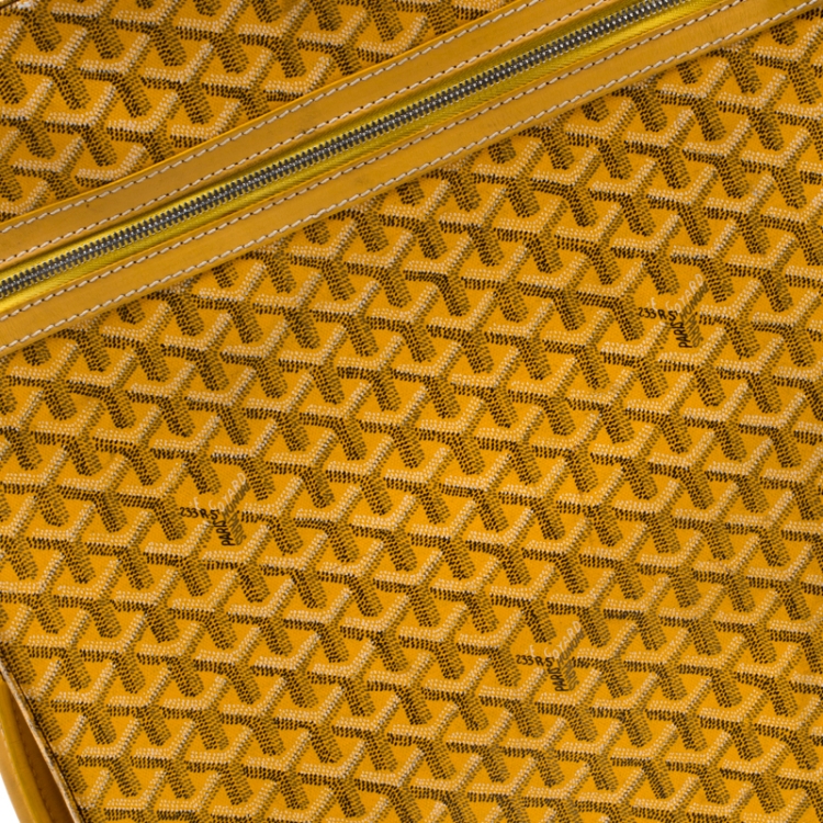 Pre Owned Goyard Mustard Coated Canvas PM Trolley 