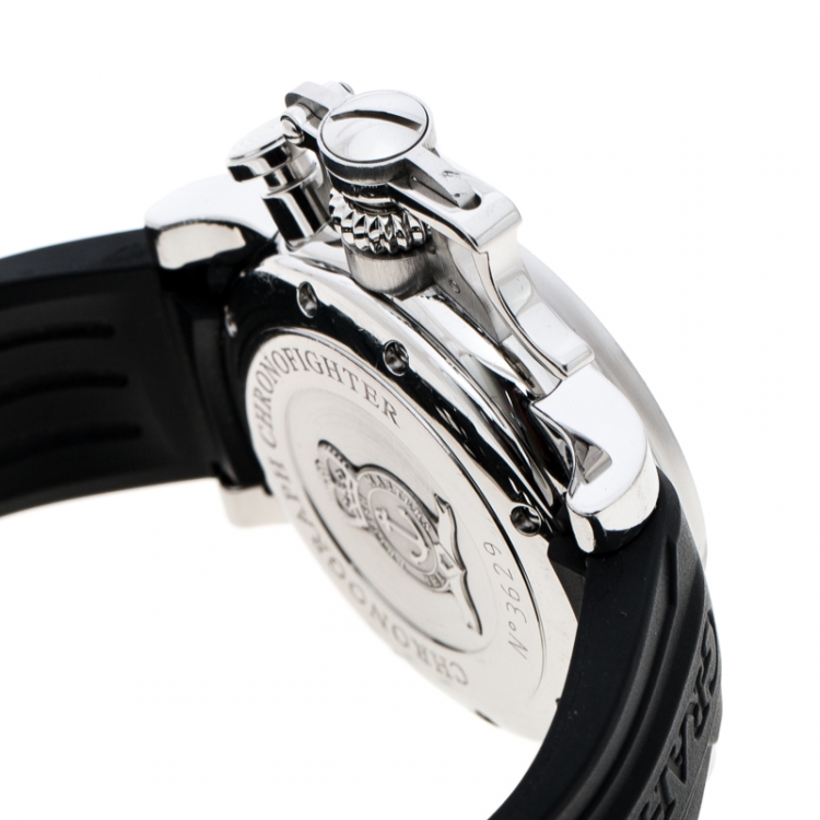 Pre Owned Graham White Stainless Steel Chronofighter 2CFAS Men's Wristwatch 43 mm