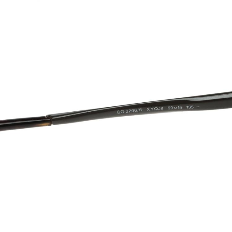 Pre Owned Gucci Brown/ Purple Gradient GG2206/S Aviator Sunglasses