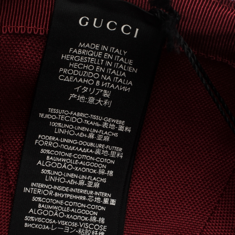 Pre Owned  Gucci Multicolor Linen Sylvie Baseball Hat L