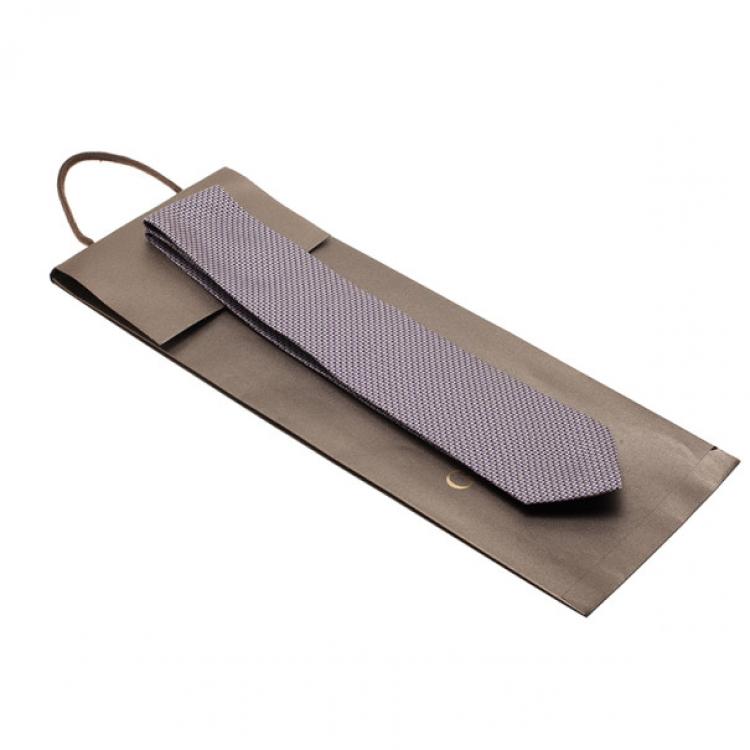 Pre Owned Gucci Purple Printed Silk Tie