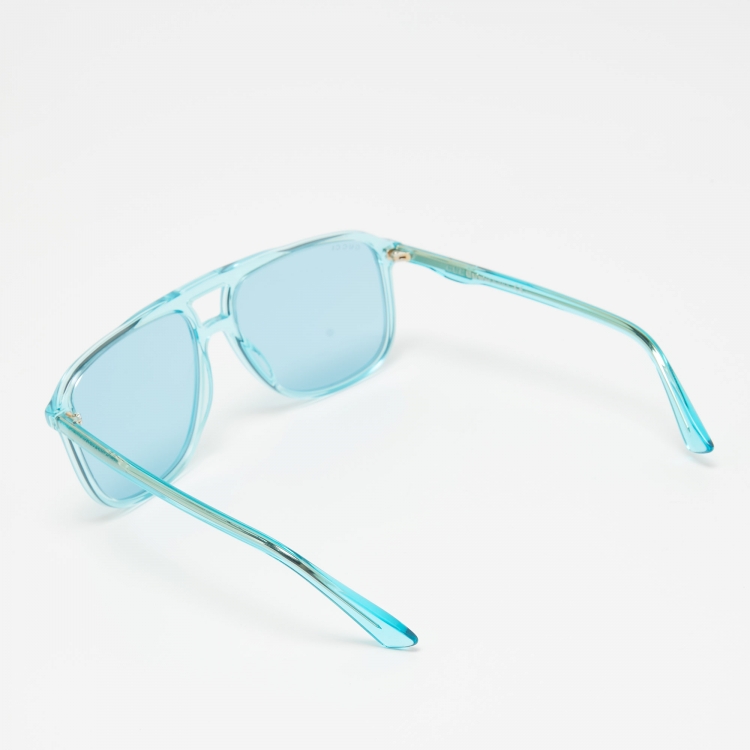 Pre Owned Gucci Light Blue GG0262S Aviator Sunglasses