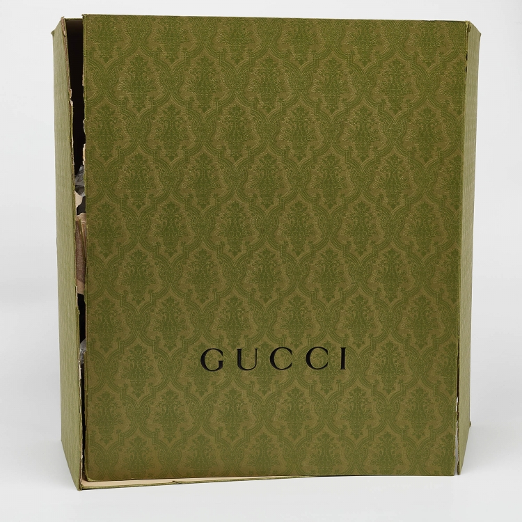 Pre Owned Gucci Beige/Ebony GG Supreme Canvas and Leather Medium Interlocking G Backpack