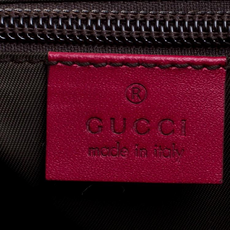 Pre Owned Gucci Beige/Burgundy GG Canvas Carryall Duffel Bag
