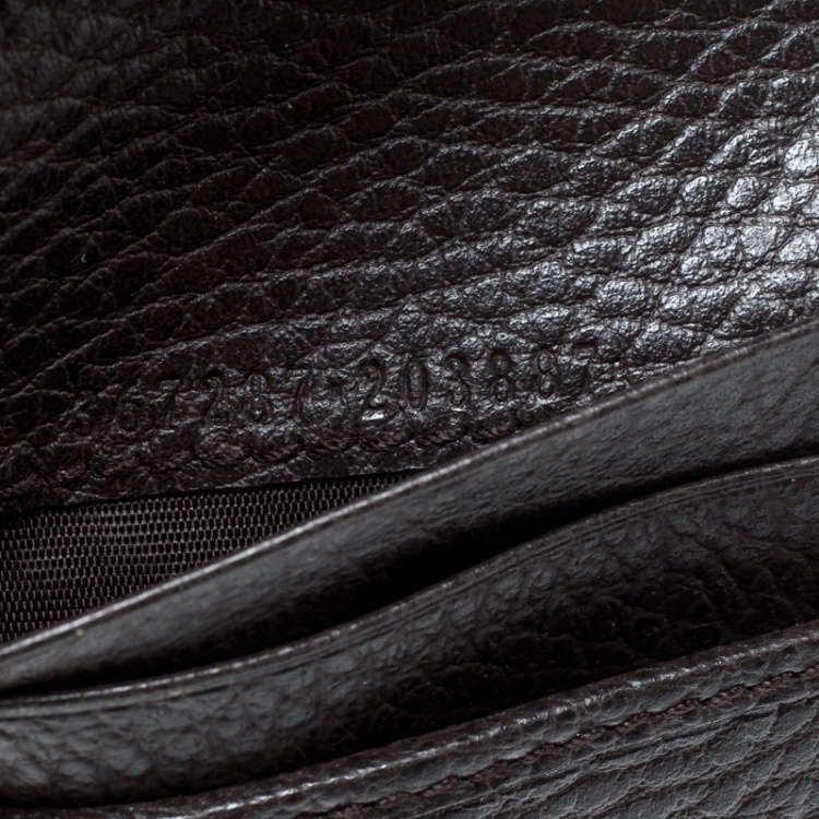 Pre Owned Gucci Leather Long Bifold Wallet