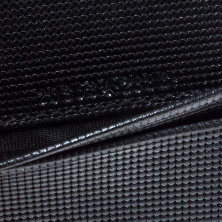 مملوكة مسبقًا Gucci Black Textured Leather Card Case