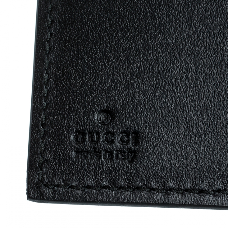 Pre Owned Gucci Beige/Black GG Supreme Canvas Bifold Continental Wallet