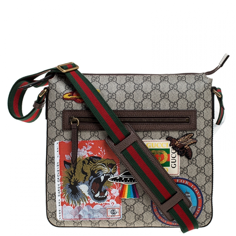 Gucci Beige GG Supreme Canvas and Leather Courrier Messenger Bag Gucci | TLC
