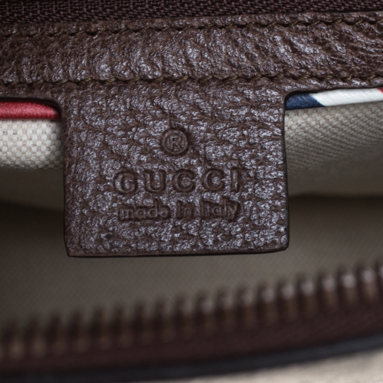 Pre Owned Gucci Beige GG Supreme Canvas and Leather Courrier Messenger Bag