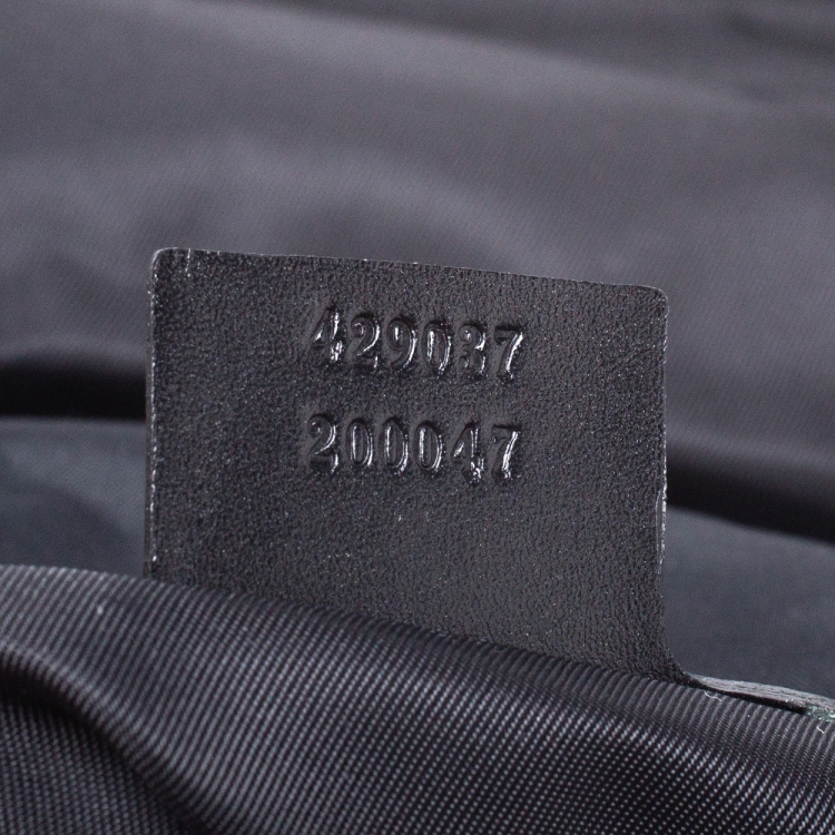 Pre Owned Gucci Black Mesh Fabric Hollywood Embroidered Backpack