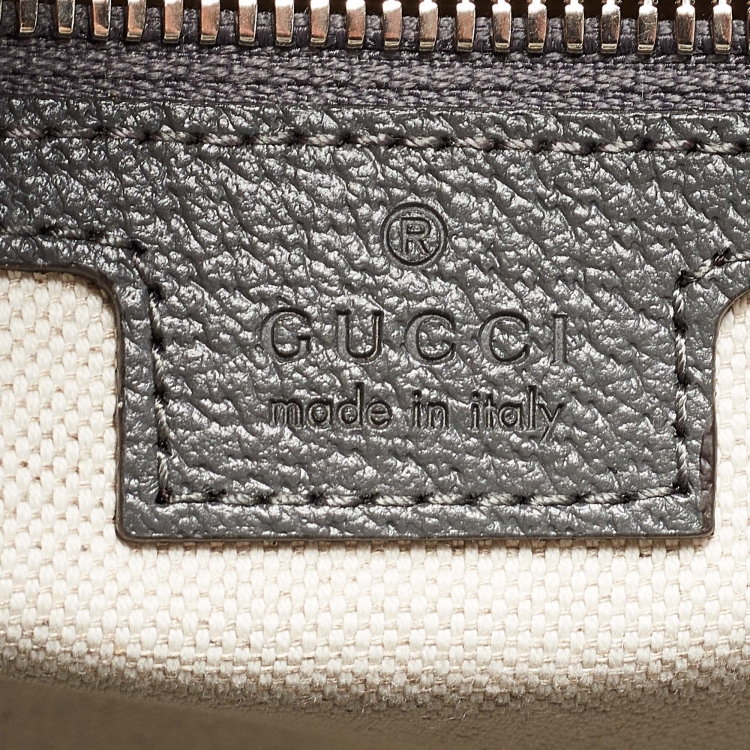 Pre Owned Gucci Dark Grey GG Supreme Canvas Medium Ophidia Tote