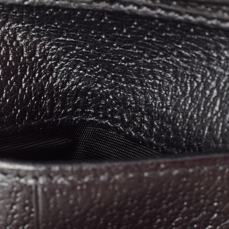 Pre Owned Gucci Black Leather GG Marmont Bifold Wallet