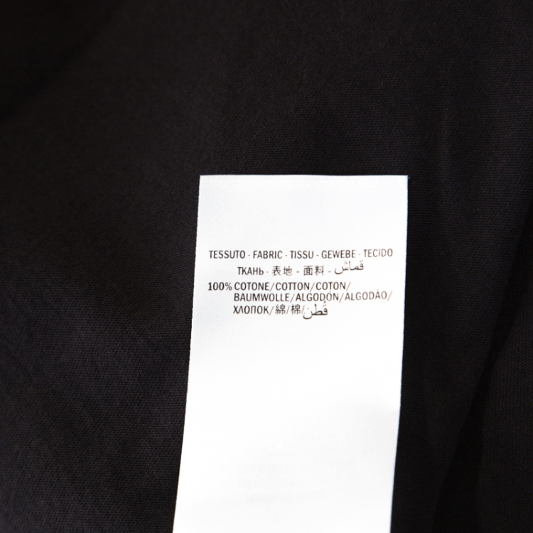 Pre Owned Gucci Black Cotton Jersey Metal Print T Shirt M 