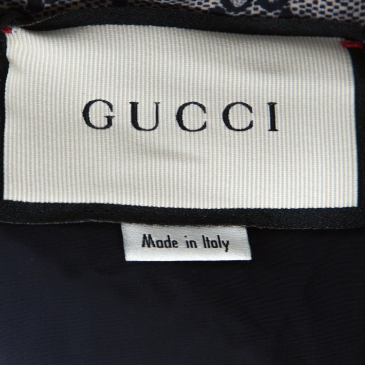 Pre Owned Gucci Multicolor GG Supreme Web Stripe Track Jacket M 