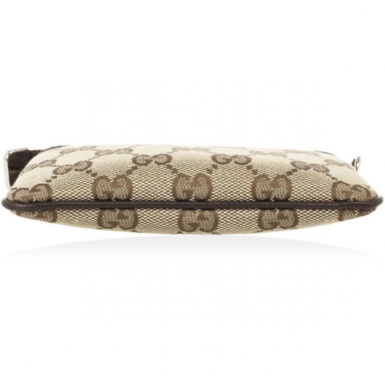 Pre Owned Gucci Beige Monogram Coin Purse