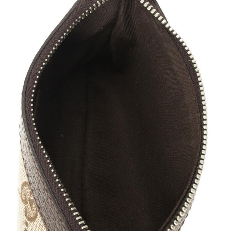 Pre Owned Gucci Beige Monogram Coin Purse