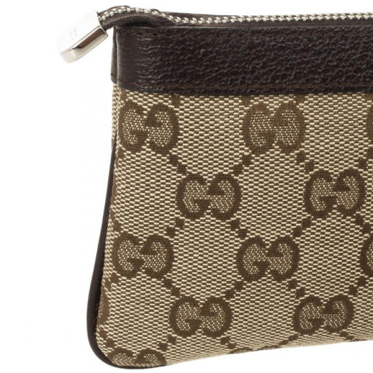 Pre Owned Gucci Beige Monogram Coin Purse