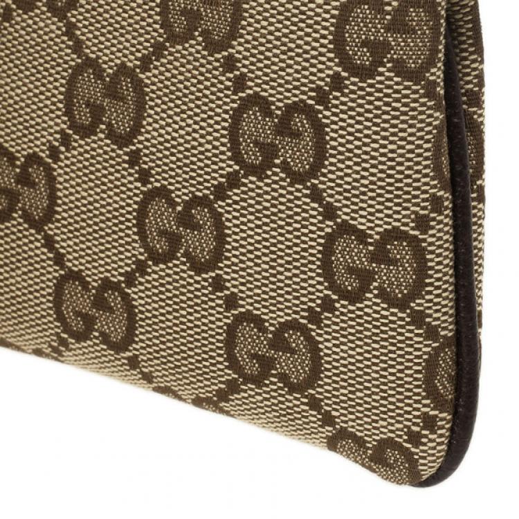 Pre Owned Gucci Beige Monogram Coin Purse