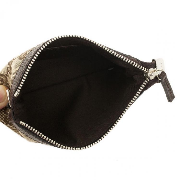 Pre Owned Gucci Beige Monogram Coin Purse