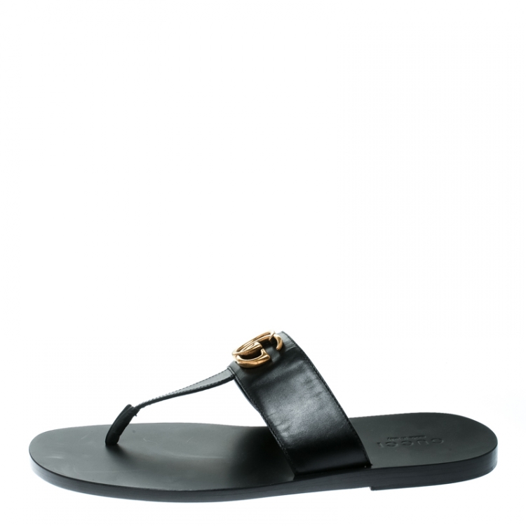 Gucci Kika Web Thong Sandals - Brown Pattern | Editorialist