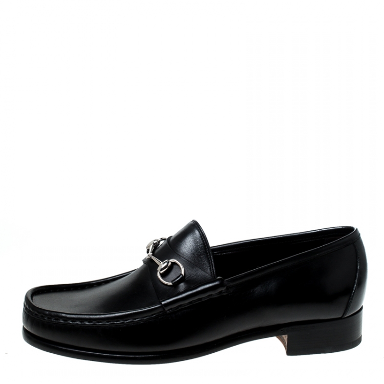 Gucci Black Leather Horsebit Loafers Size 46 Gucci | TLC