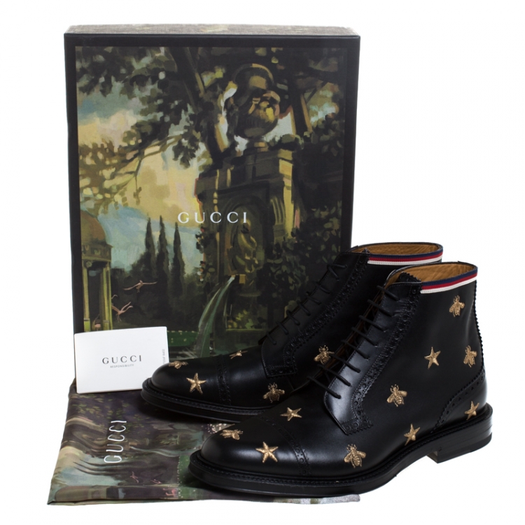 gucci boots with stars and bees