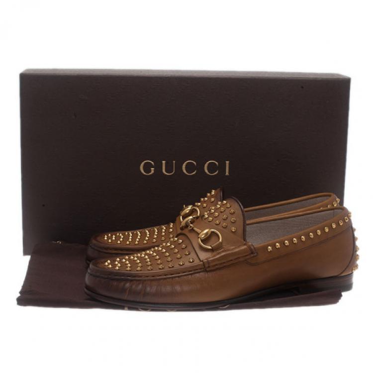 gucci studded loafers