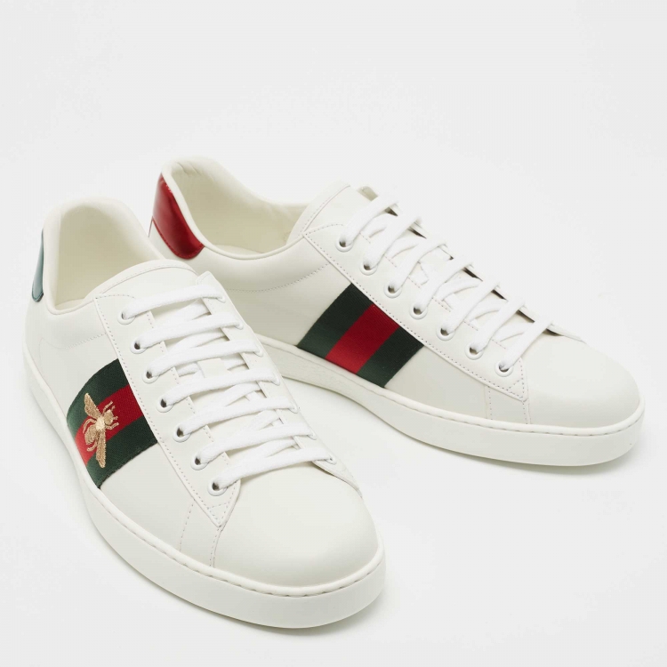 Gucci White Leather Ace Sneakers Size 44 Gucci | The Luxury Closet