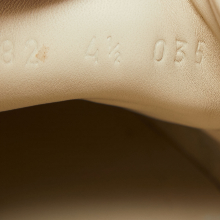 Pre Owned Gucci Brown/Beige GG Canvas and Suede Web G74 Sneakers Size 38.5